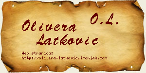 Olivera Latković vizit kartica